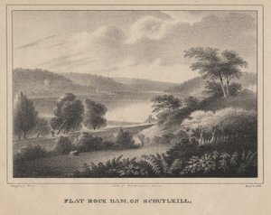 Flat Rock Dam, on Schuykill, engraved by Moses Swett, 1827 by Thomas Doughty